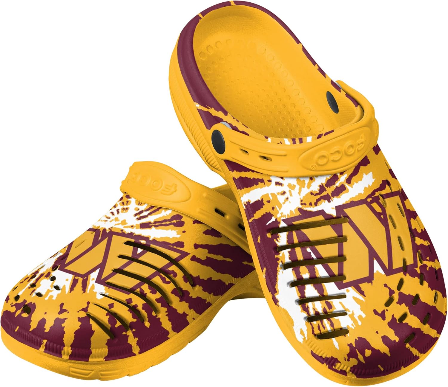 

Садовые водные сандалии с ремешком FOCO для мужчин с логотипом команды NFL в стиле тай-дай, Washington Commanders Tie-dye