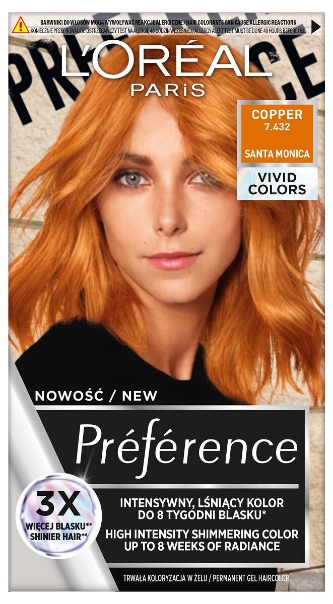 

Краска для волос L'Oréal Preference 7.432 Copper, 1 шт