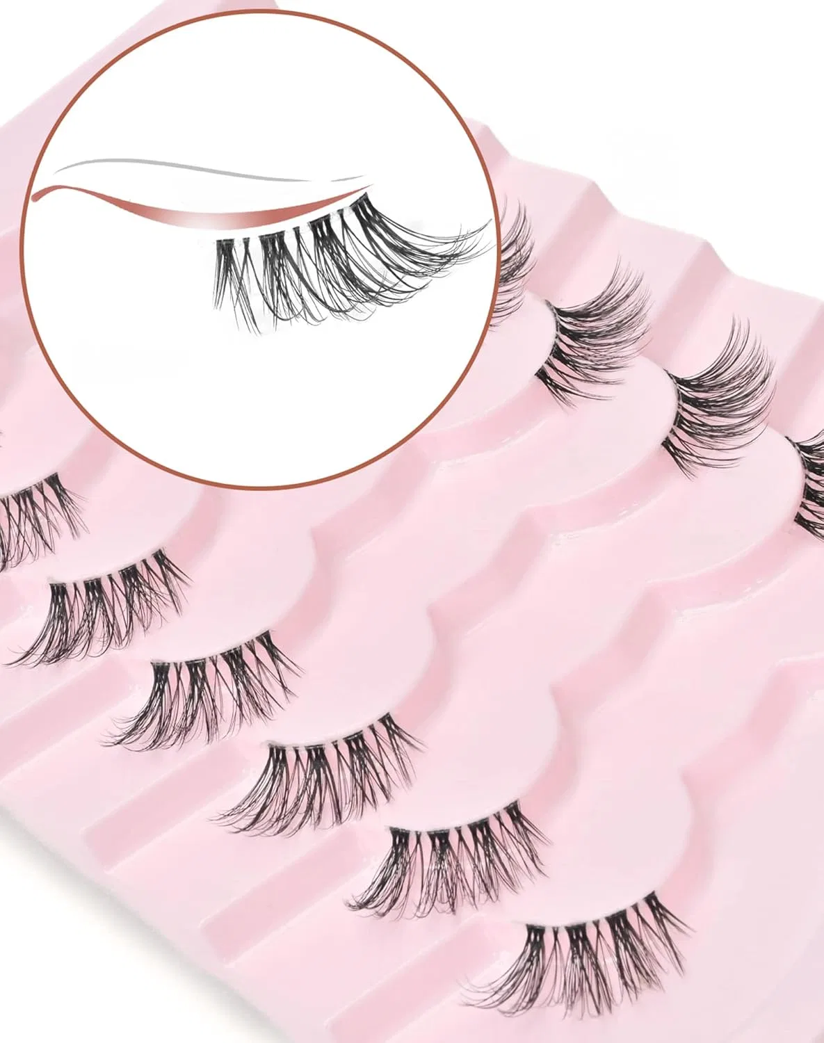 Накладные ресницы Onlyall Half Eyelashes Natural Look C03, 7 пар Onlyall