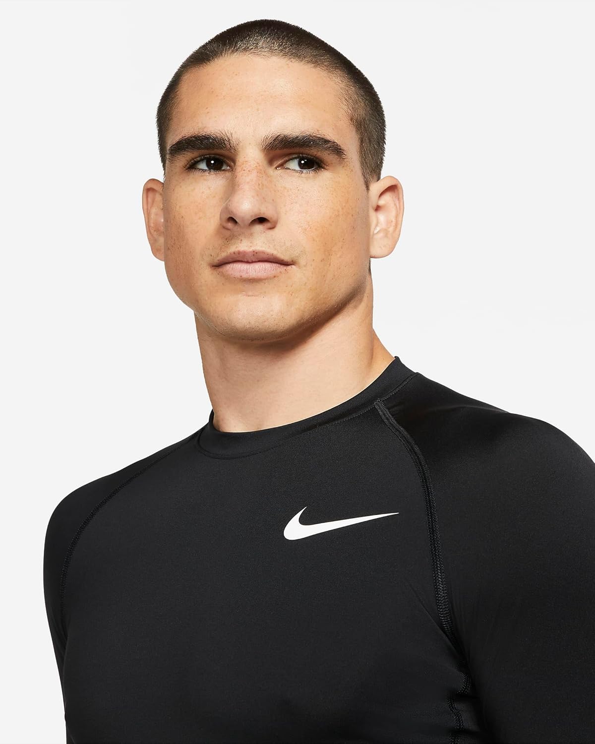 Мужской облегающий тренировочный топ с длинным рукавом Nike Pro Dri-FIT, Black — фото 2