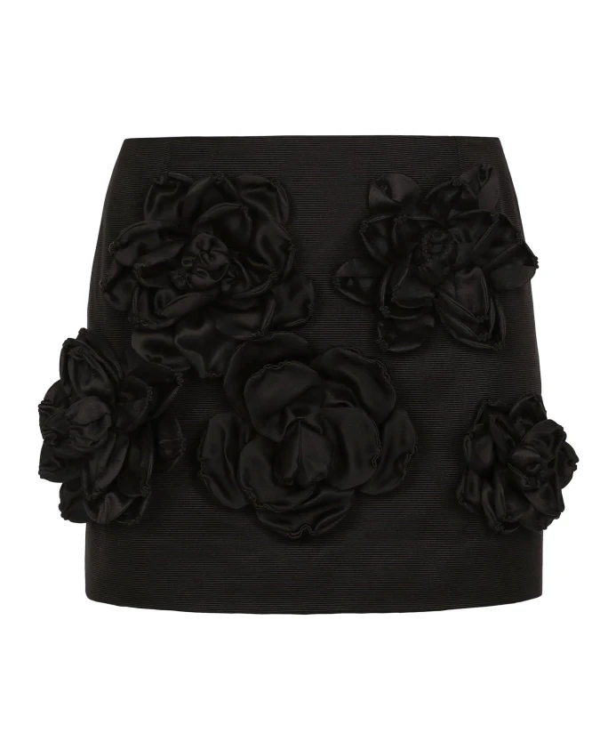 

Цветочная пуфиковая юбка Dolce & Gabbana, черный