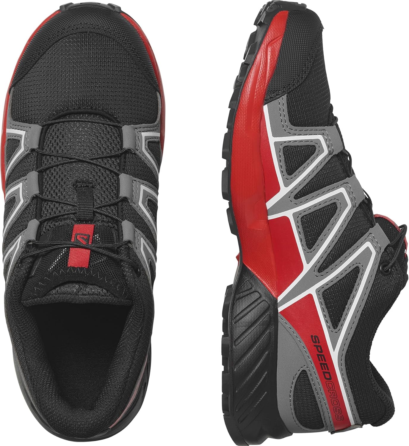 Кроссовки для трейл-раннинга Salomon Kids Speedcross J для детей и подростков, черный/красный — фото 4