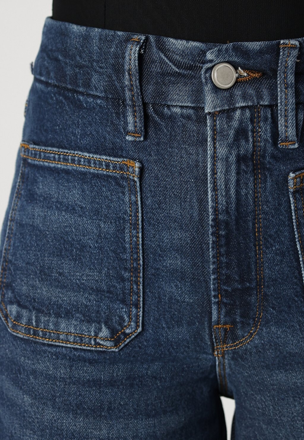 

Расклешенные джинсы WAIST PALAZZO PATCH POCKETS TROUSER Good American, синий деним