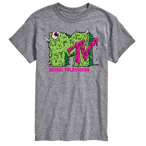 

Футболка с принтом MTV Slime для больших размеров Licensed Character, серый