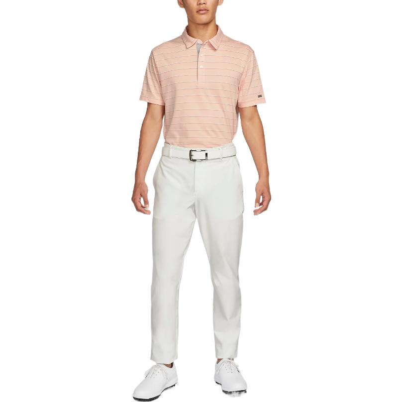 Футболка Men's Nike Dri-FIT Stripe Breathable Lapel Short Sleeve Arctic Orange Polo Shirt DH0892-800 — фото 3
