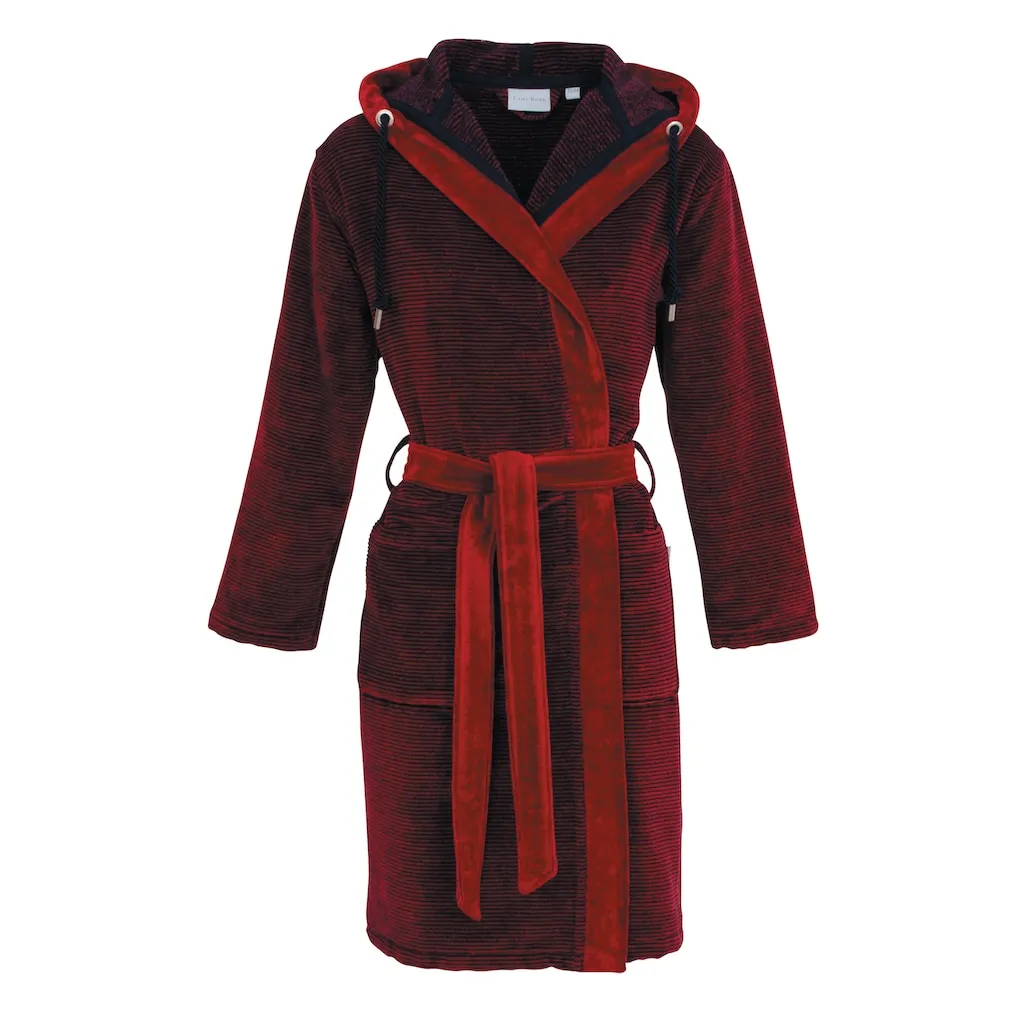 

Женский махровый халат 571310, 1 шт., меланжевый эффект Carl Ross, Deep red/night blue