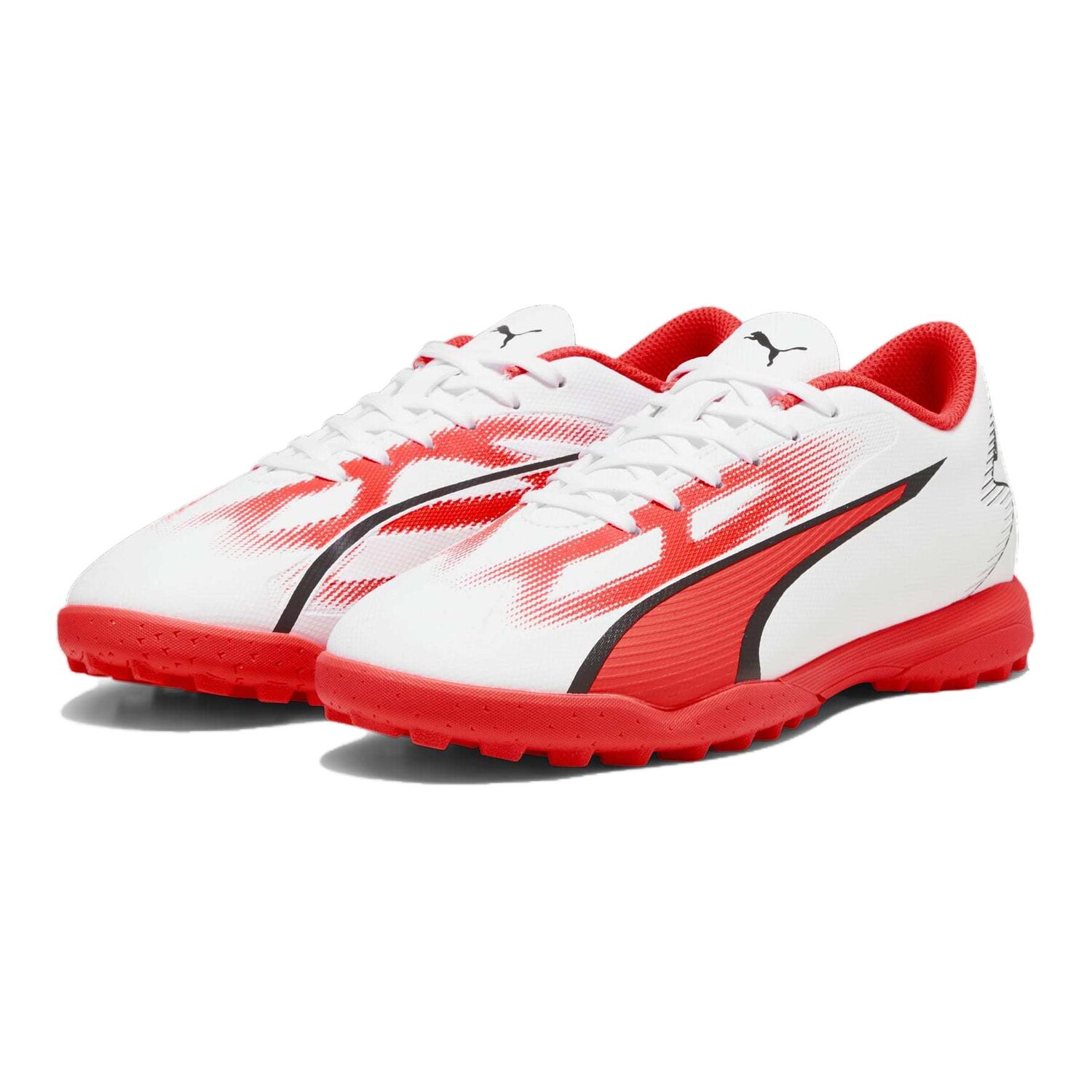 Футбольные бутсы Ultra Play Kids для детей Puma, белый/красный/черный — фото 3