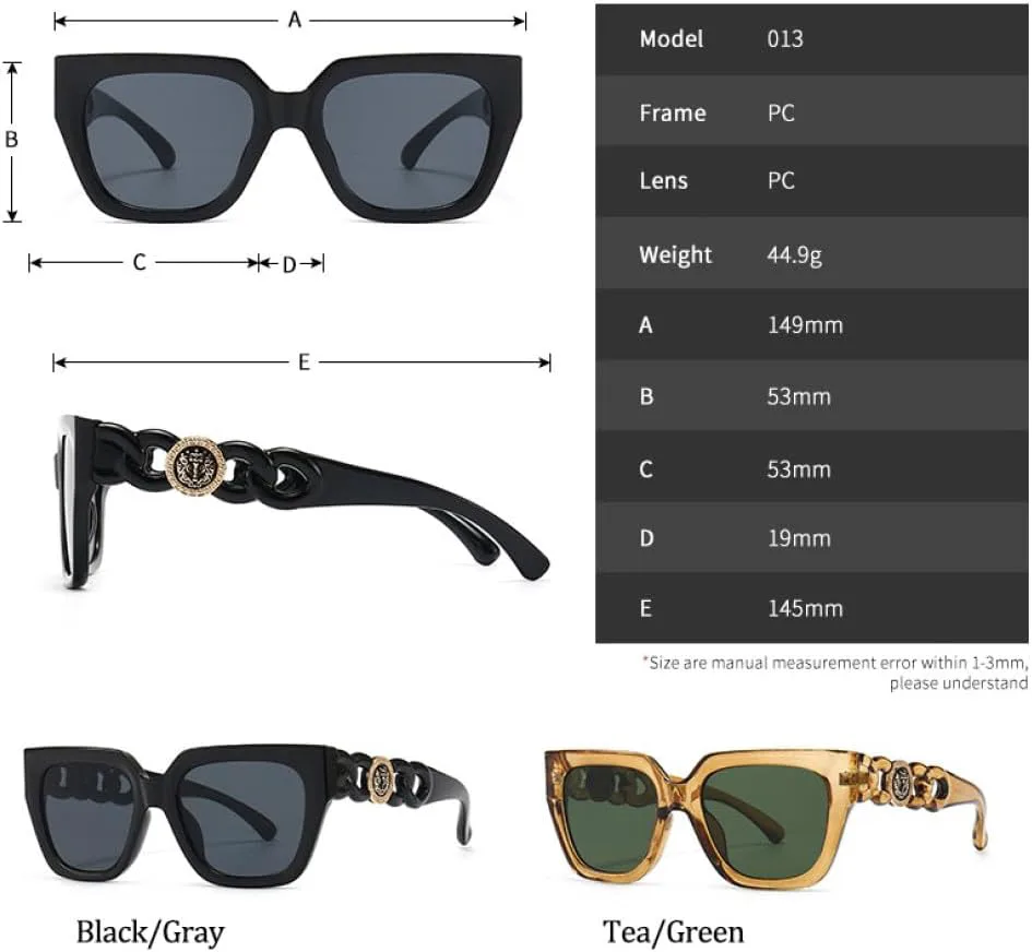 

Модные квадратные женские солнцезащитные очки, стильные большие черные солнцезащитные очки в винтажном стиле с защитой от УФ-излучения UV400 MTZJH, Pink Gray