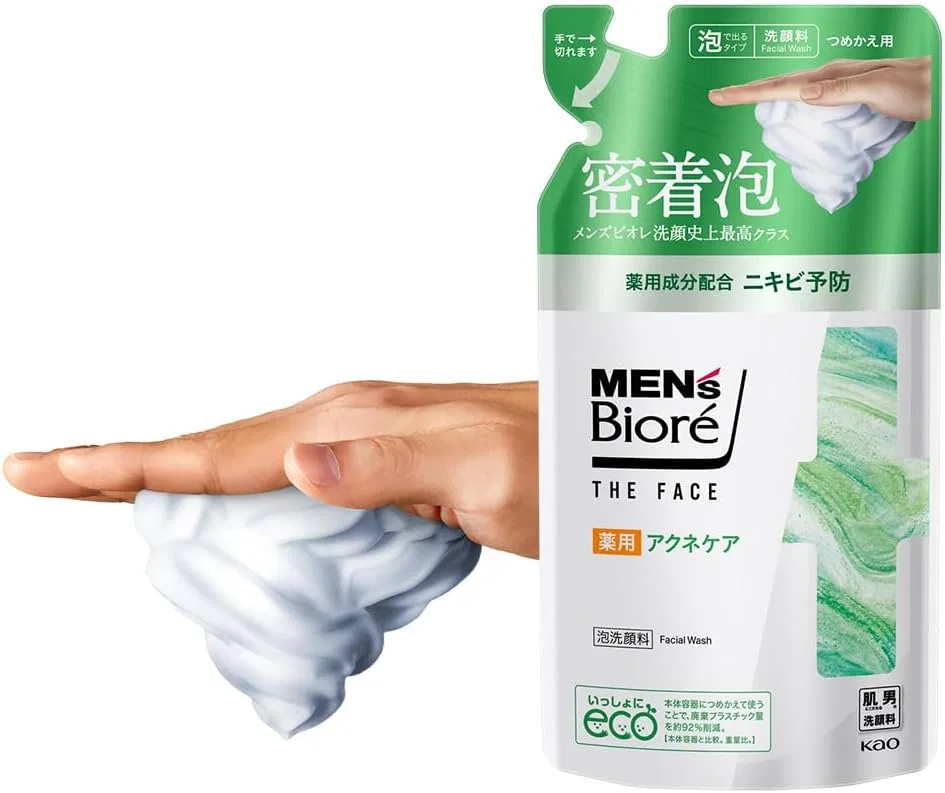 Пенка для умывания Men's Biore — The Face Medicated Acne Care, , прозрачная, 170 мл
