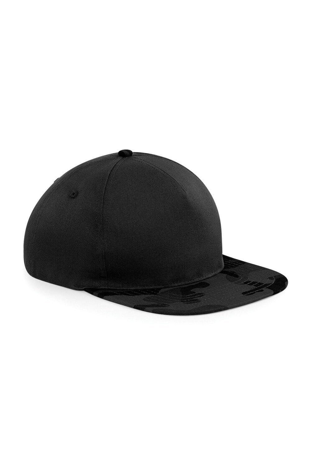 

Кепка Snapback с камуфляжным принтом в стиле ретро Beechfield, черный