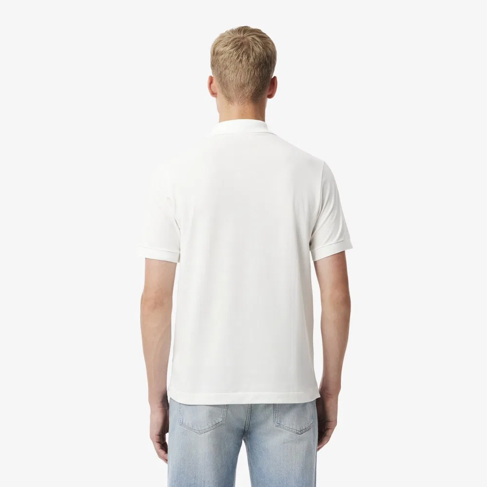 Футболка-поло Lacoste мужская белый классическая — фото 3