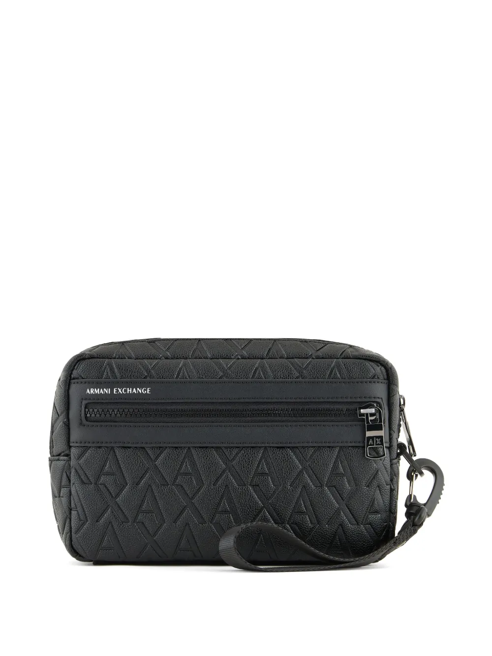 

Несессер с тисненым логотипом Armani Exchange, черный