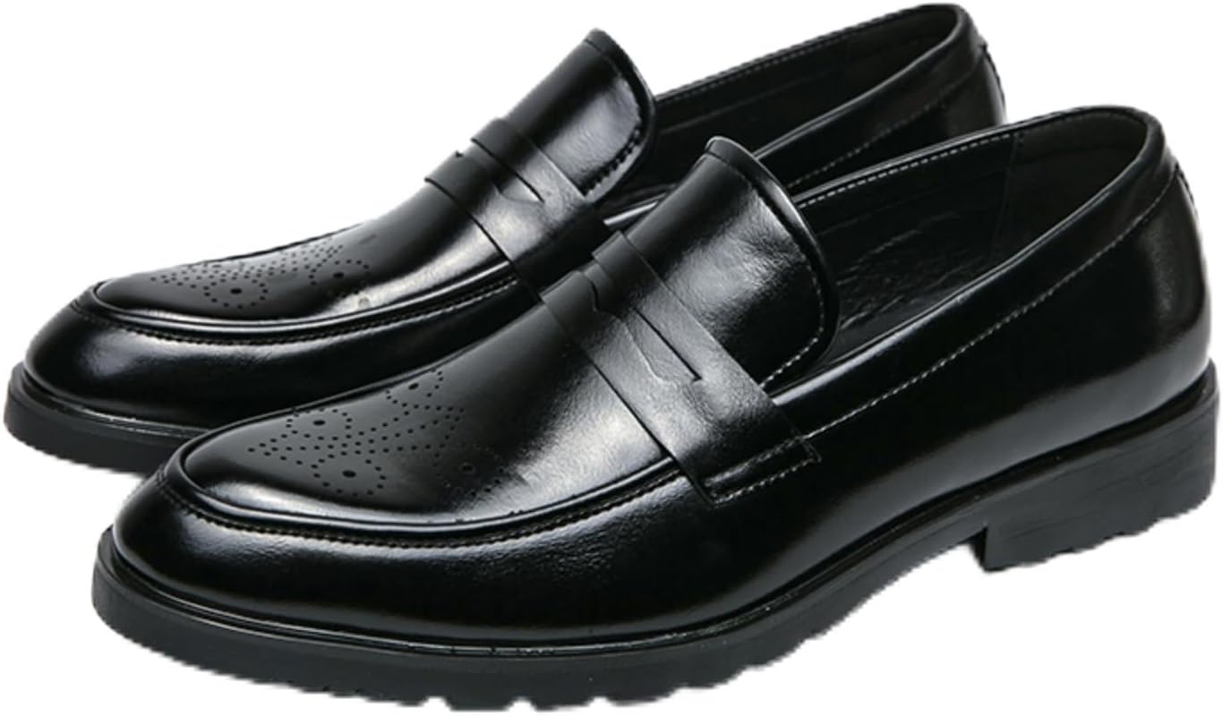 

Мужские классические ручной работы слипоны-оксфорды - стильные, компактные туфли, идеально формирующие стопу, подходящего размера, с легким стилем для любого случая Aokisx, черный