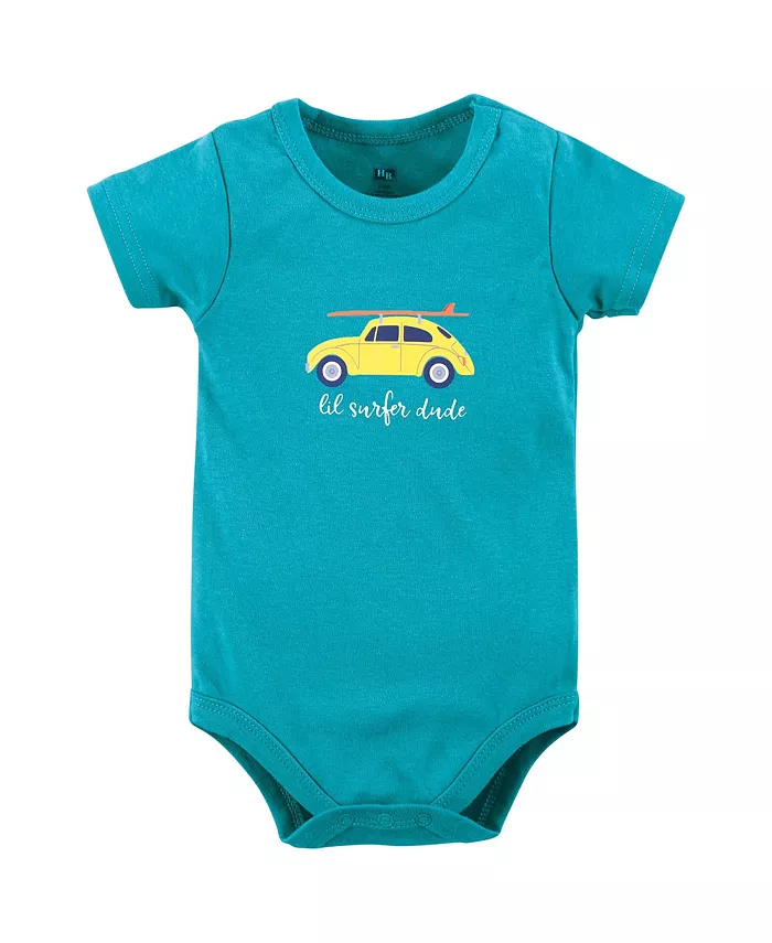 Комплект из дышащего хлопкового боди, шорт и обуви Hudson для мальчиков Hudson Baby, синий — фото 2