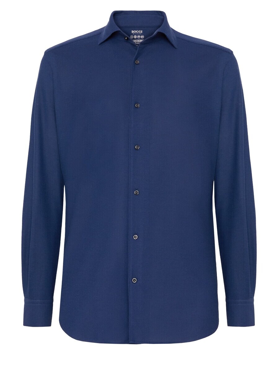 

Повседневная рубашка Boggi Milano Regular fit Button Up Shirt, темно-синий