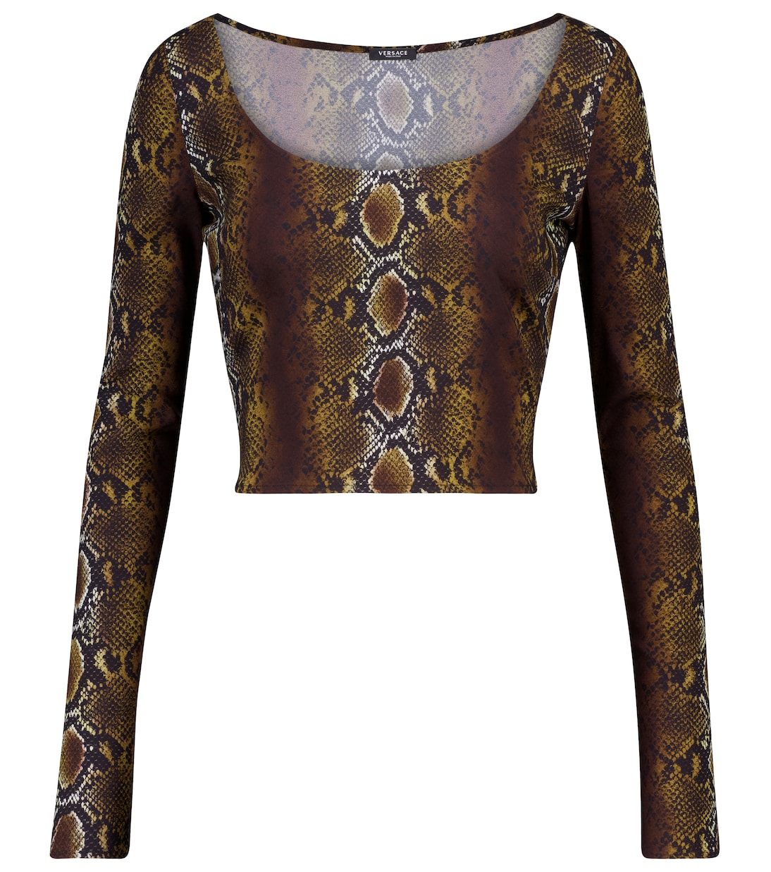 

Укороченный топ со змеиным принтом Versace, Naturale+Stampa