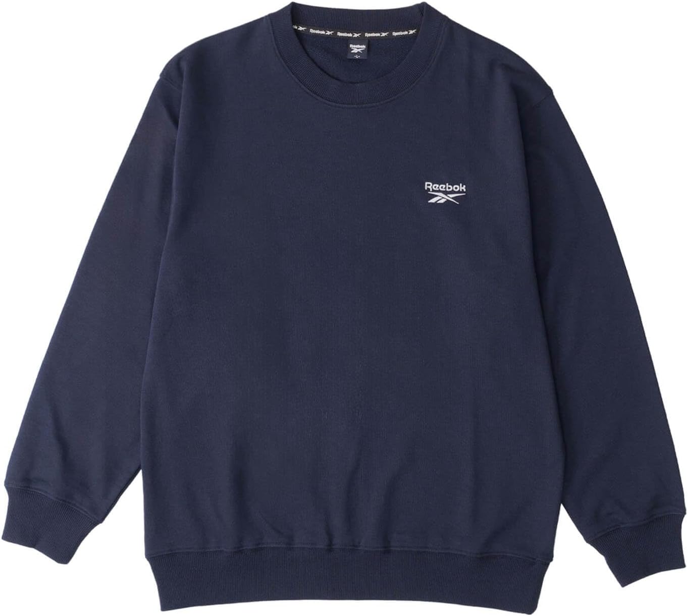 

Толстовка с флисовой подкладкой, два варианта расцветки, длинные рукава, воротник-стойка, простой дизайн, теплая, свободного кроя, унисекс, для взрослых Reebok, матовый темно-синий