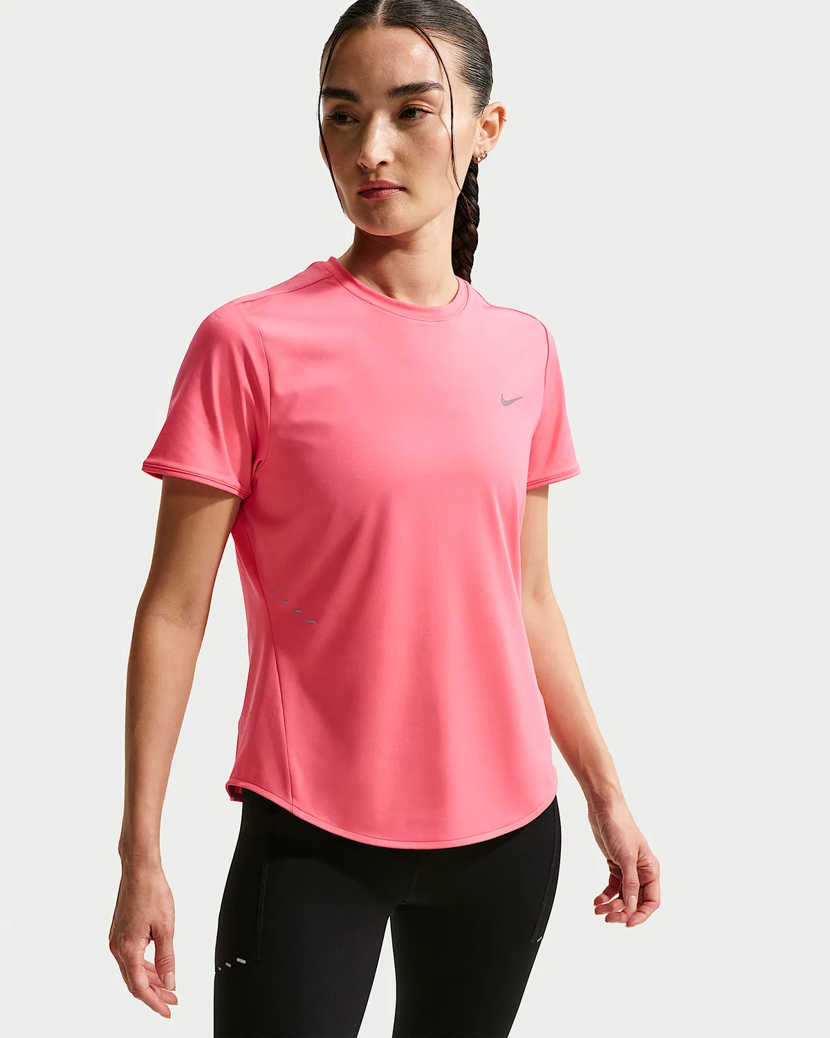 Женский топ для бега с коротким рукавом Dri-FIT Nike Swift, Sea Coral