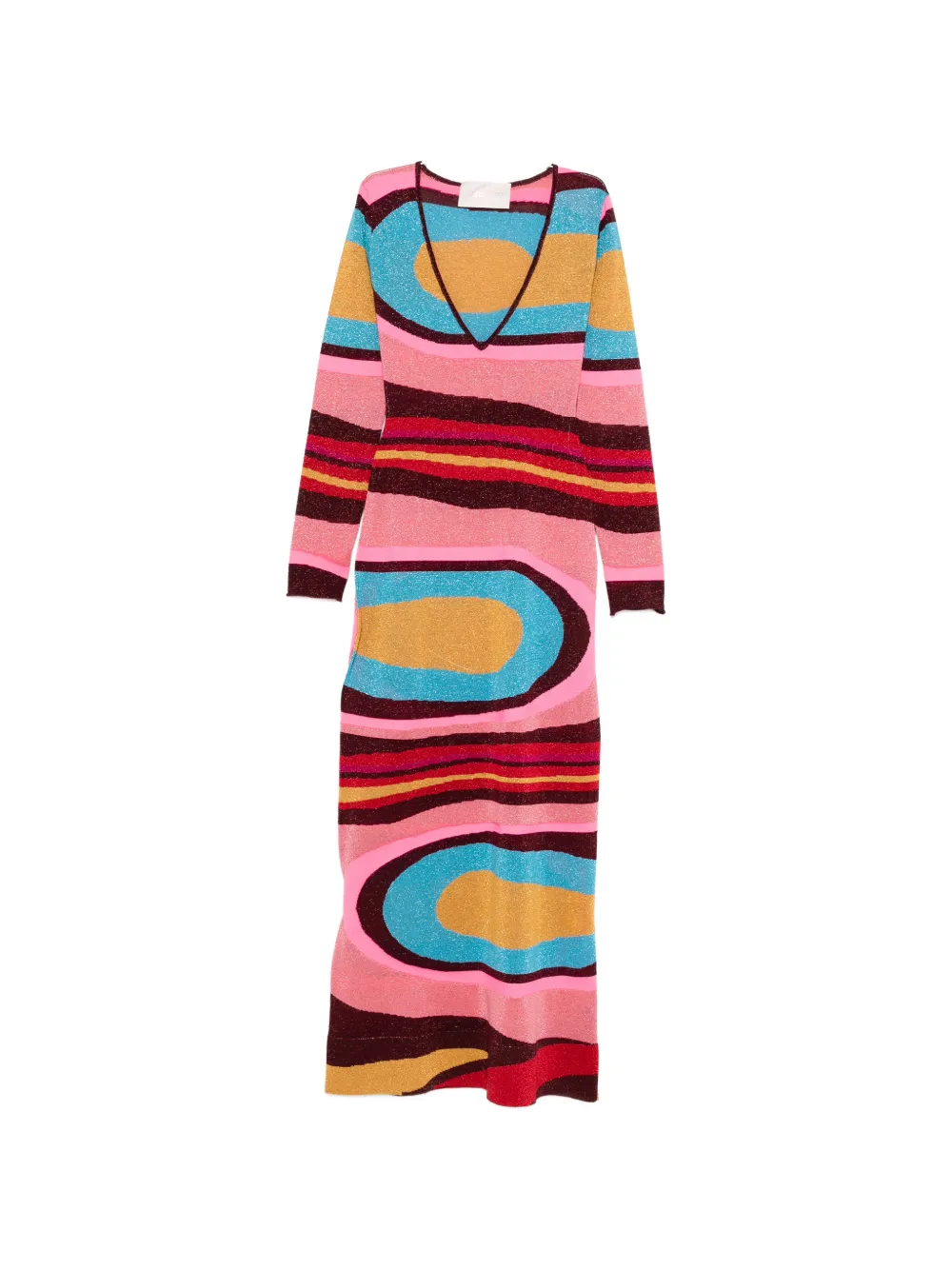 

Макси-платье с абстрактным узором Circus Hotel, розовый