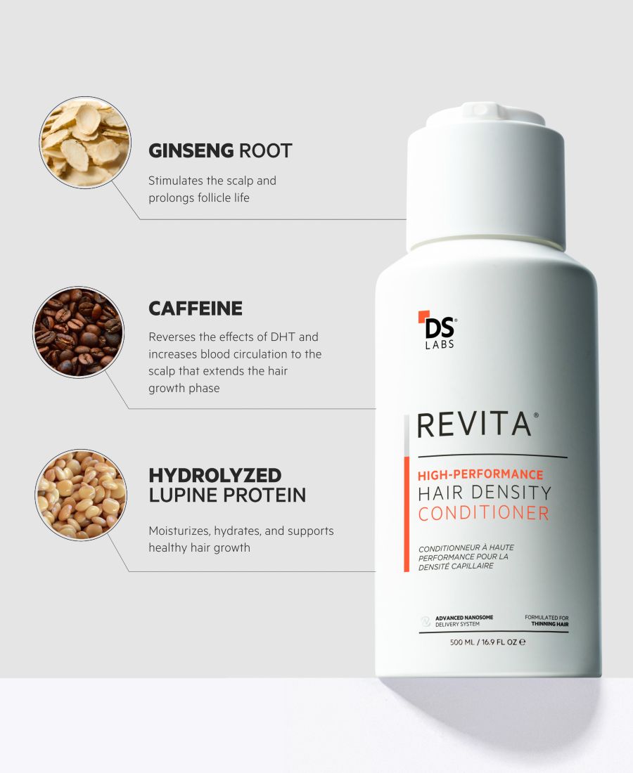 Сменный блок кондиционера для придания густоты волосам Revita High-Performance Hair Density Conditioner, 500 мл DS Laboratories — фото 2