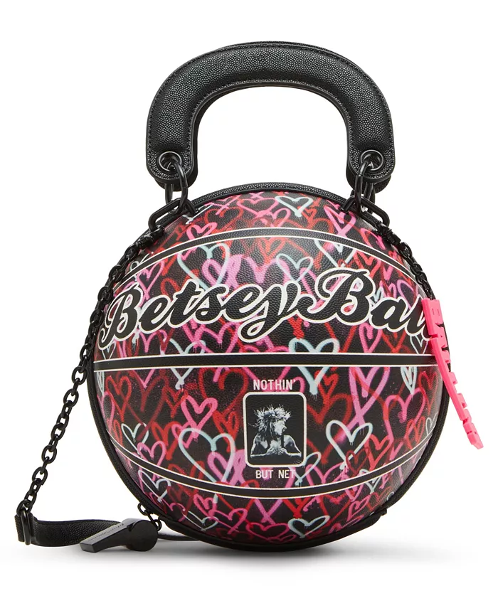 

Баскетбольная кросс-боди сумка Small Betsey Johnson, черный