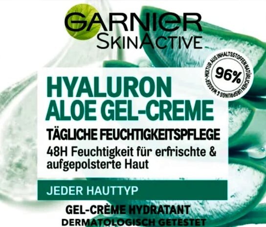 

Увлажняющий гель для лица с глицерином, алоэ и гиалуроном Garnier