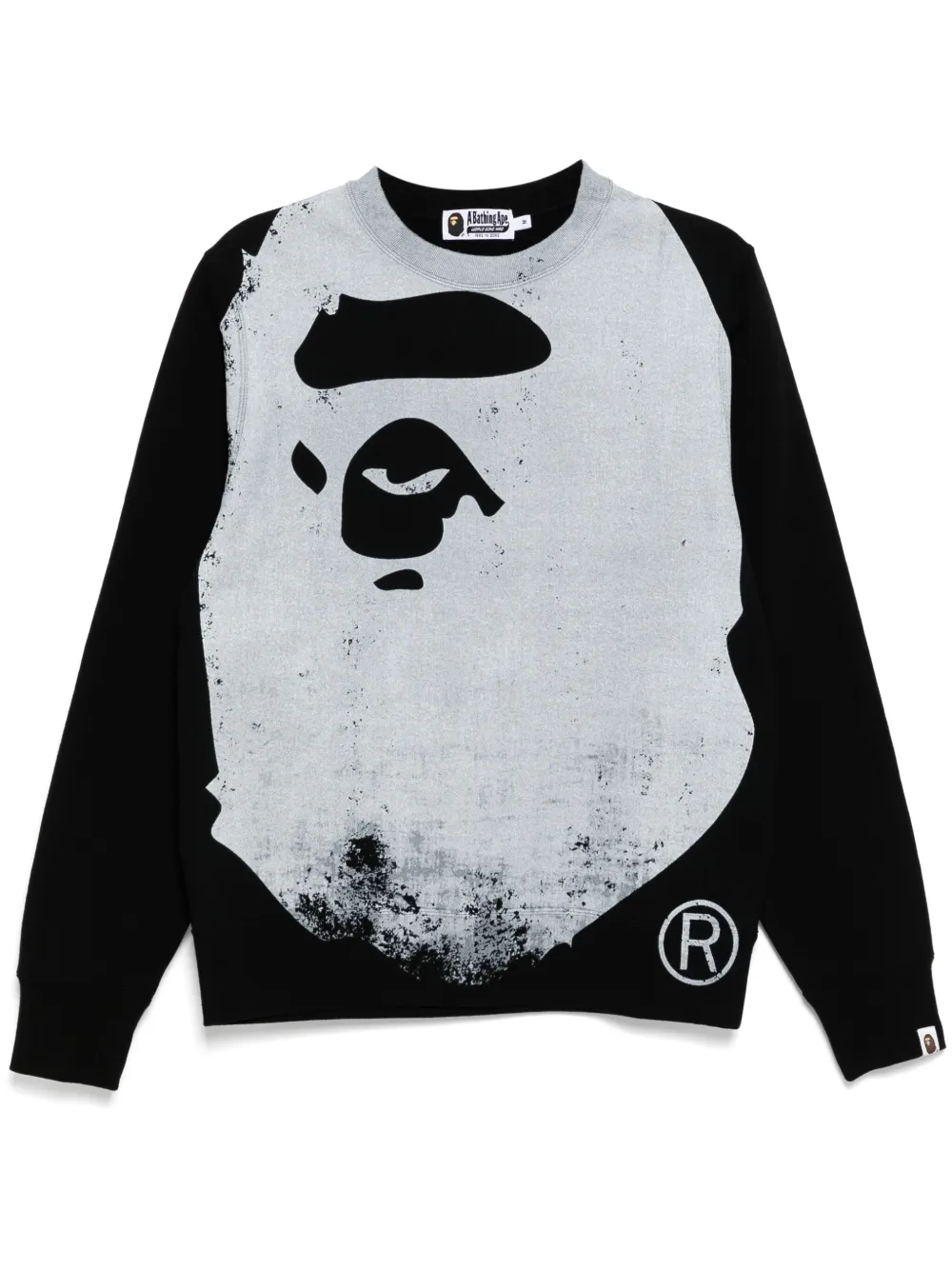 

Свитер с принтом A BATHING APE, черный