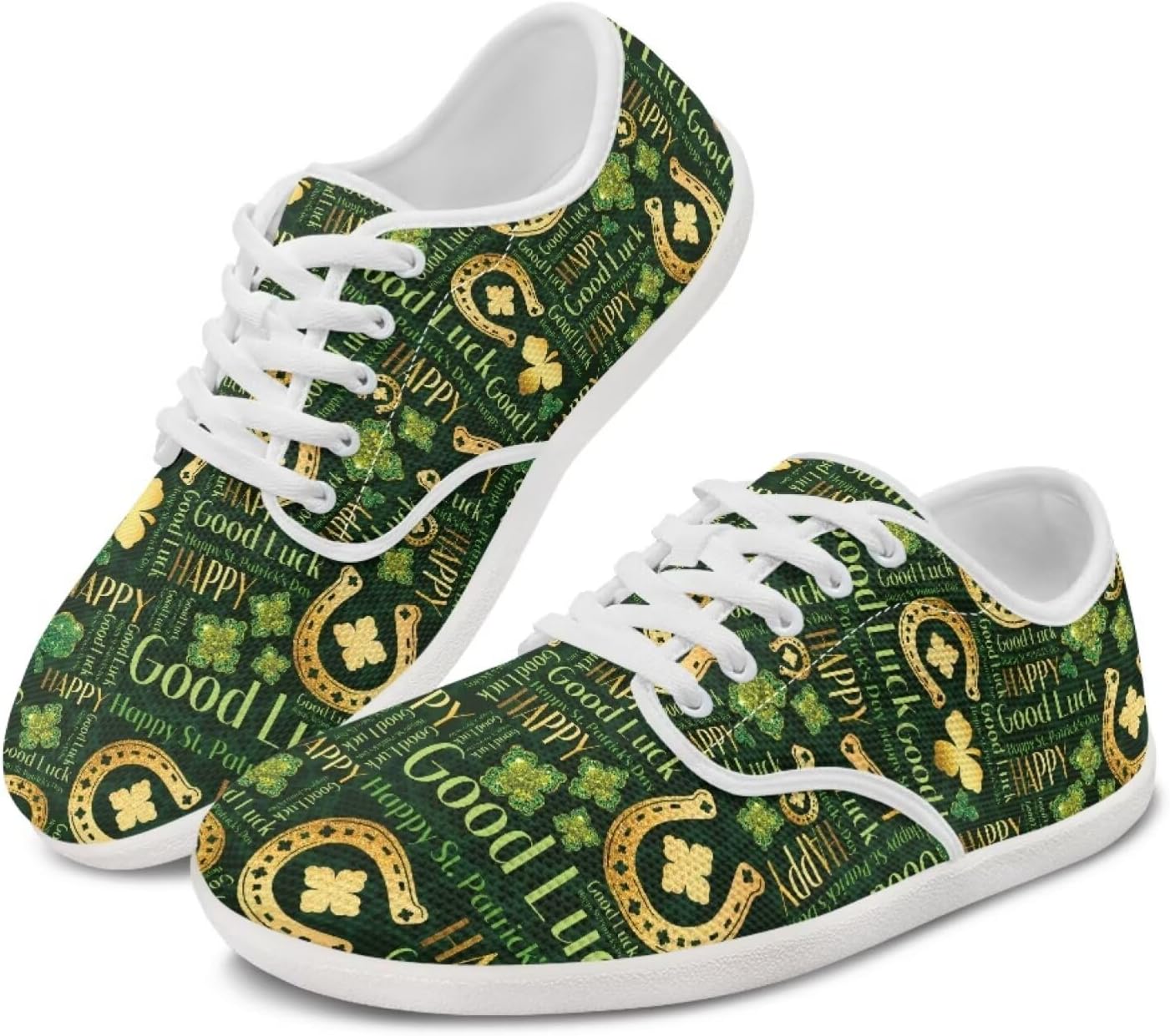 

Женские повседневные туфли на День Святого Патрика, деловые балетки, кроссовки для прогулок, путешествий и работы, деловые мокасины Ecaestolph, зеленый/золотой