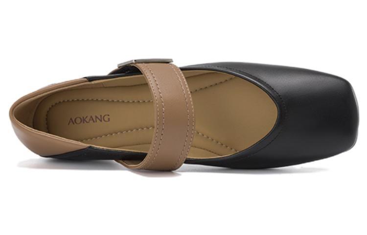Туфли женские повседневные Women's Casual Shoes Women's Black Brown Aokang — фото 2
