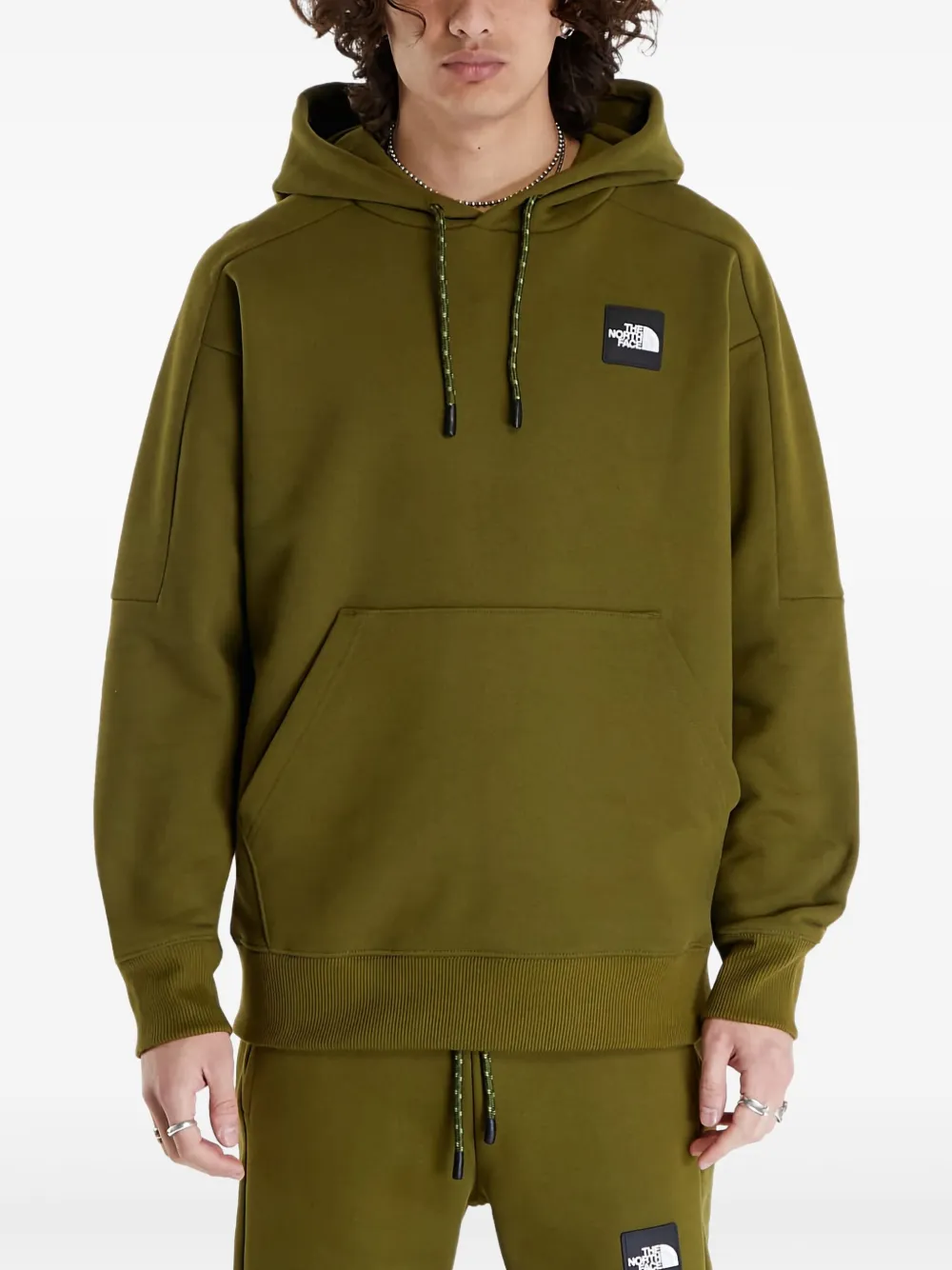 

Худи с нашивкой-логотипом The North Face, зеленый