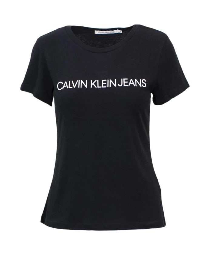 

Футболка с короткими рукавами и черным принтом и логотипом Calvin Klein Jeans, черный
