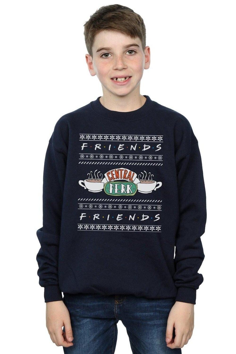 

Толстовка Fair Isle Central Perk Friends, темно-синий