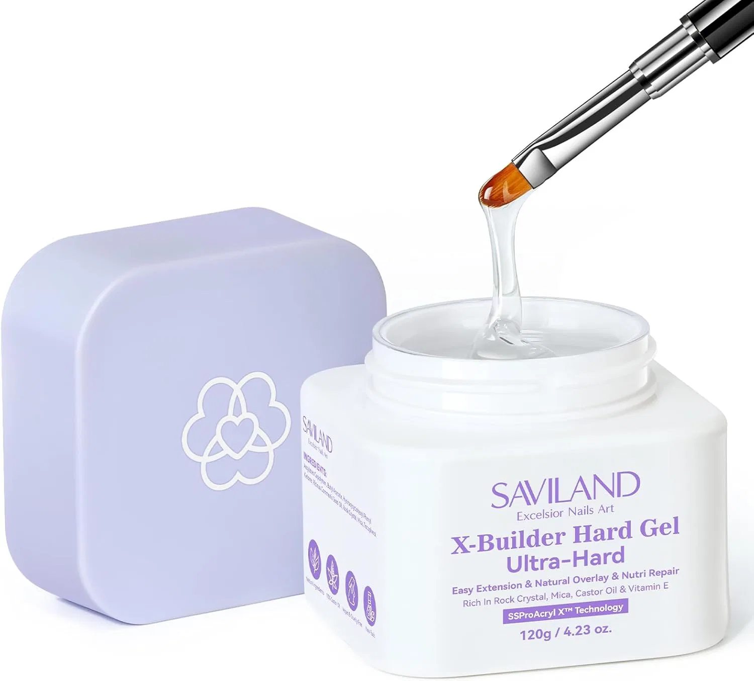 Гель для наращивания ногтей SAVILAND Super Hard Builder Gel, 100 г Saviland