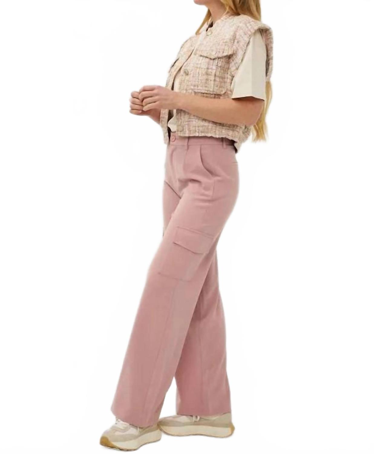 

Широкие брюки-карго розового цвета ESQUALO