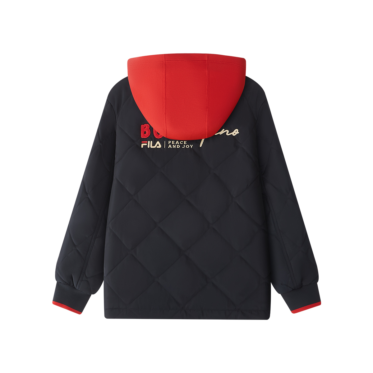 Куртки с капюшоном, утепленные, средней длины FILA KIDS, legend синий — фото 3