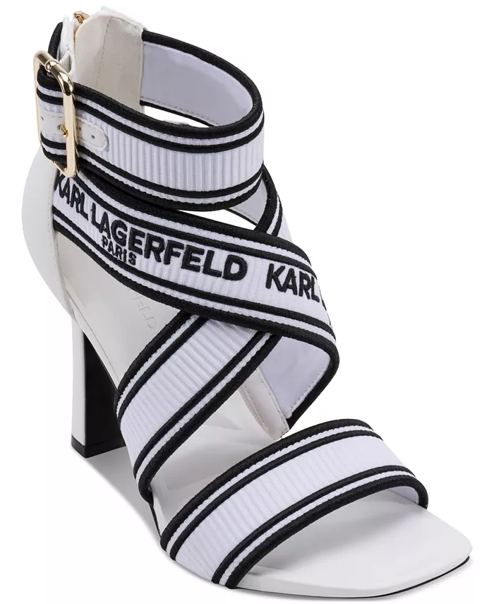 Женские босоножки Careliz на тонких ремешках KARL LAGERFELD PARIS, белый