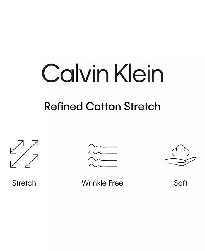 Мужская изысканная облегающая рубашка-стрейч Calvin Klein, синий — фото 4