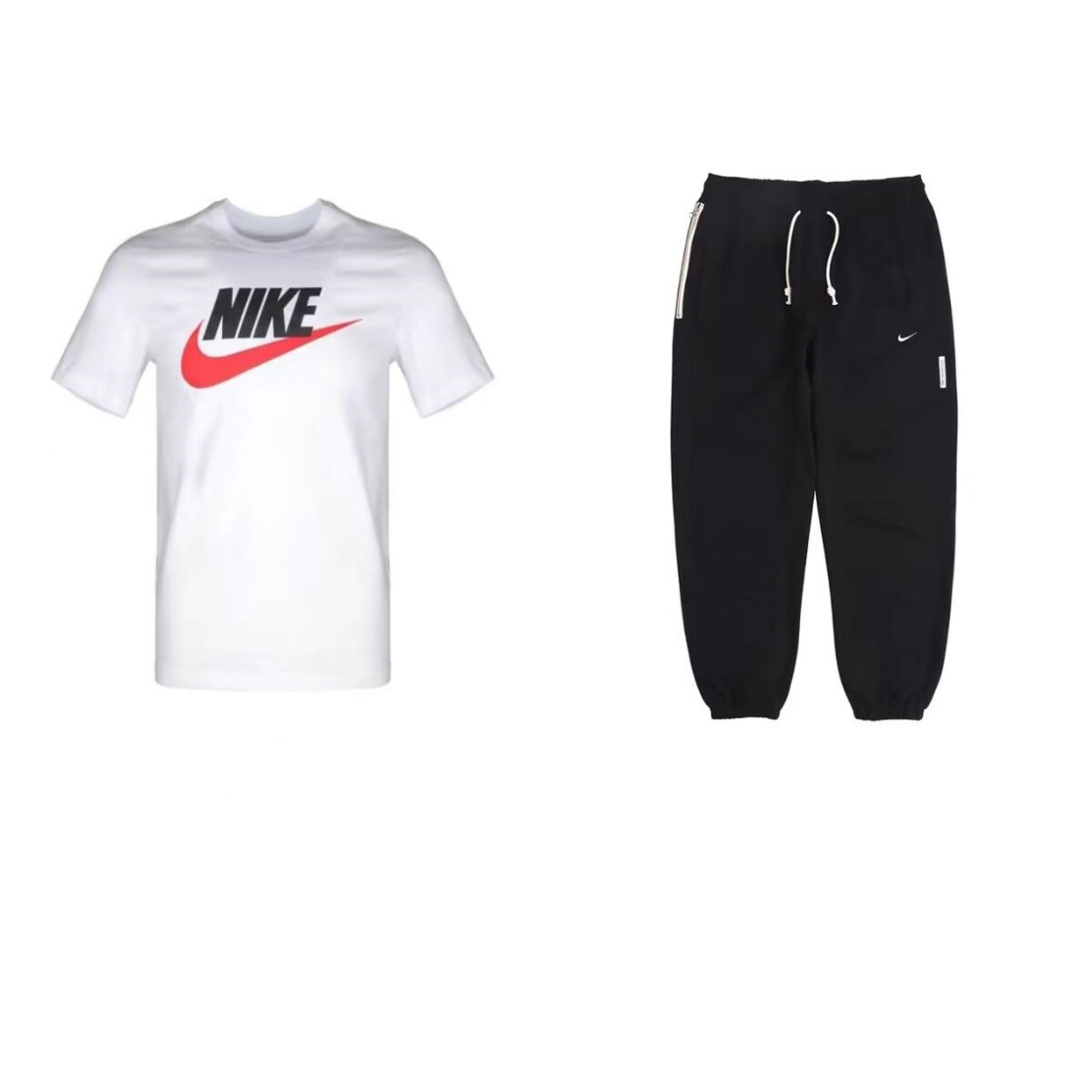 

Повседневная спортивная одежда для мужчин, белая/черная Nike, белый/черный