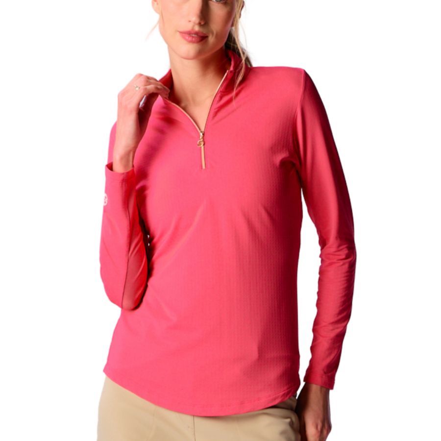 

Женская футболка с длинными рукавами и воротником-стойкой G Lifestyle G Lifestyle Clothing, Coral, Розовый, Женская футболка с длинными рукавами и воротником-стойкой G Lifestyle G Lifestyle Clothing, Coral