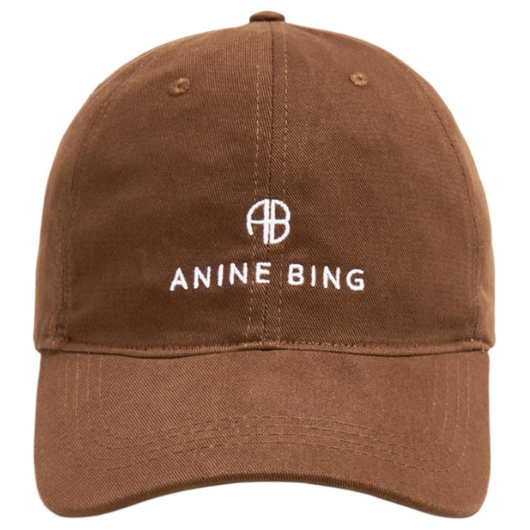

Anine Bing Хлопковая твилловая бейсболка женская коричневая, Brown