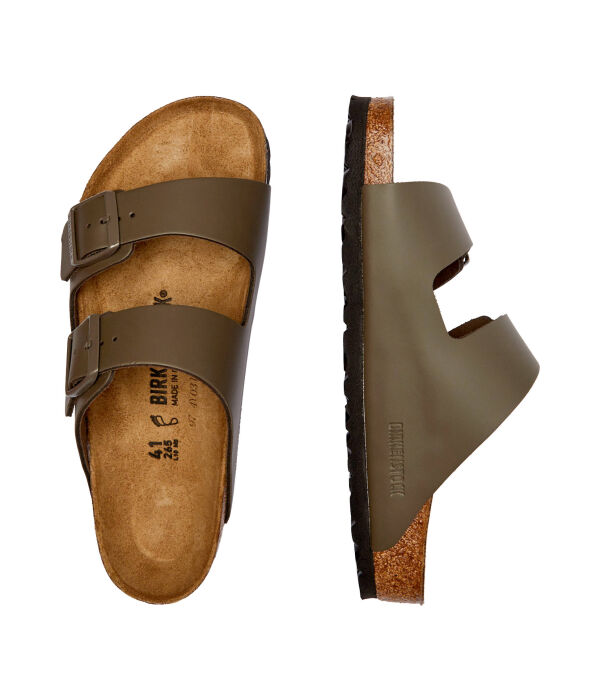 Тапочки кожаные Birkenstock Arizona Eva, серый — фото 4