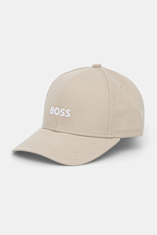 

Хлопковая кепка с козырьком Boss, бежевый