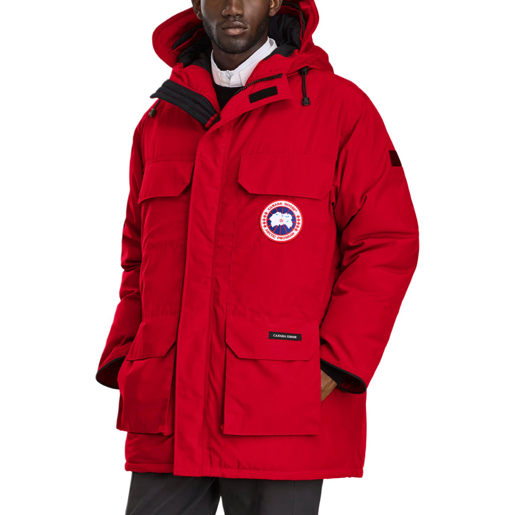 Экспедиционная парка с капюшоном Canada Goose, lucky lucky красный — фото 4