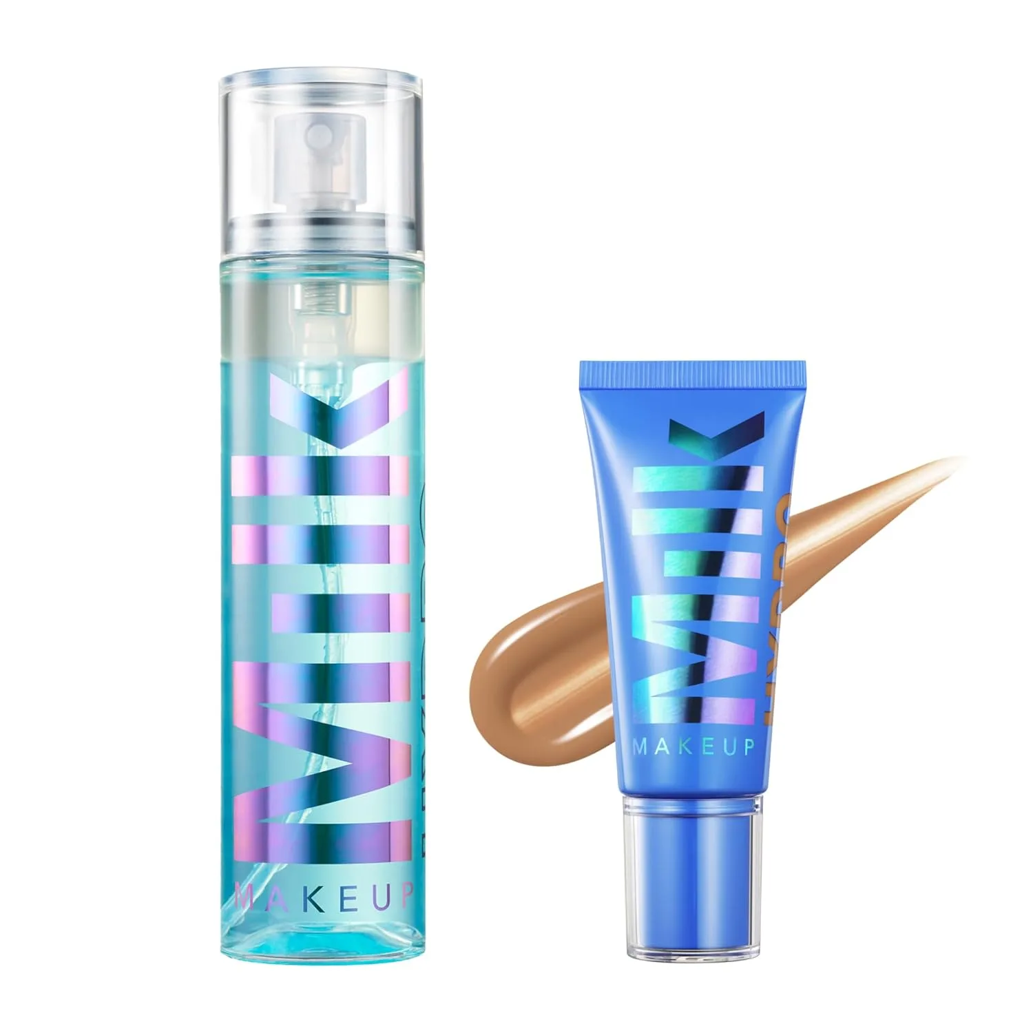 Milk Makeup Hydro Grip набор с сет-спреем и Skin Tint 8 - фиксирует макияж, увлажняет кожу и создает покрытие до 12 часов - легкий и стойкий с гиалуроновой кислотой