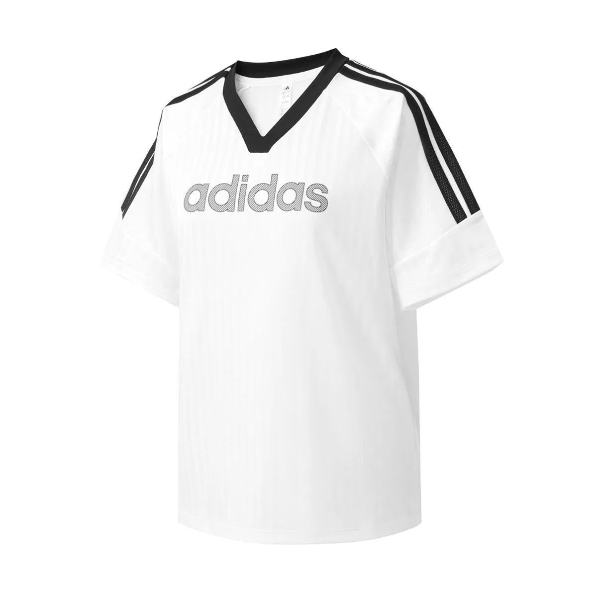 Футболка V-образным вырезом белая Adidas