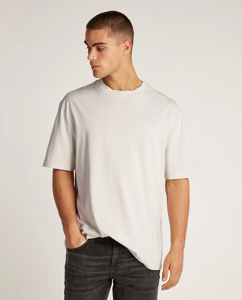 

Мужская футболка с коротким рукавом и монограммой Calvin Klein Jeans, серый