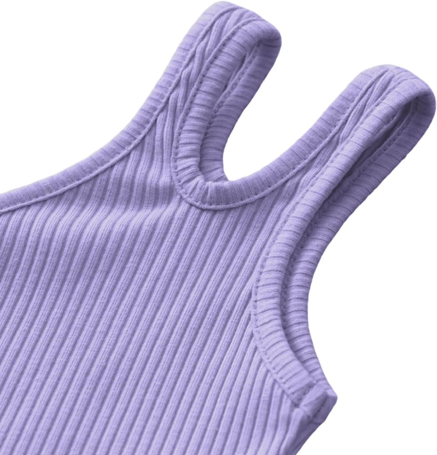 Детский топ на одно плечо из хлопка Light Violet — фото 3