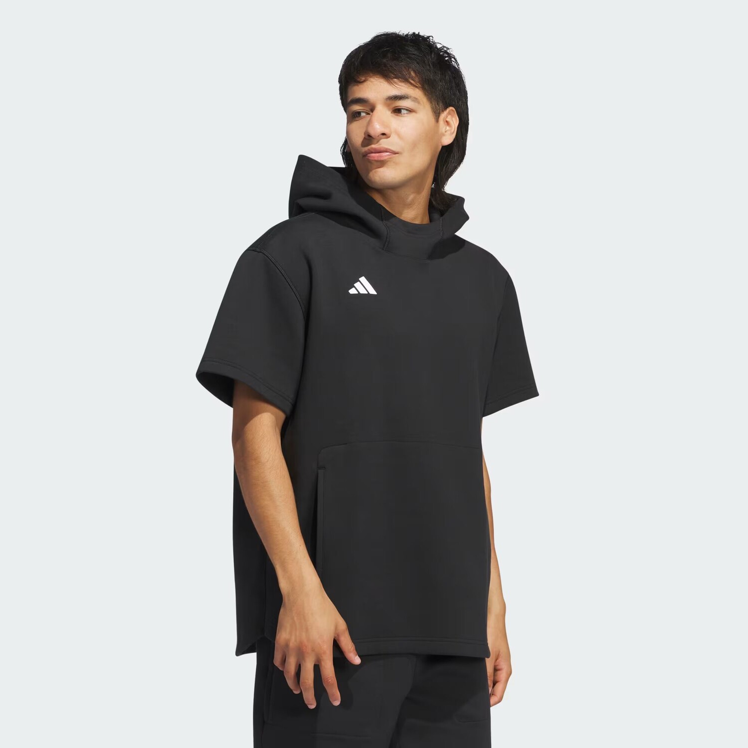 Толстовка с короткими рукавами Dugout (гендерно-нейтральная) Adidas, цвет Black — фото 3