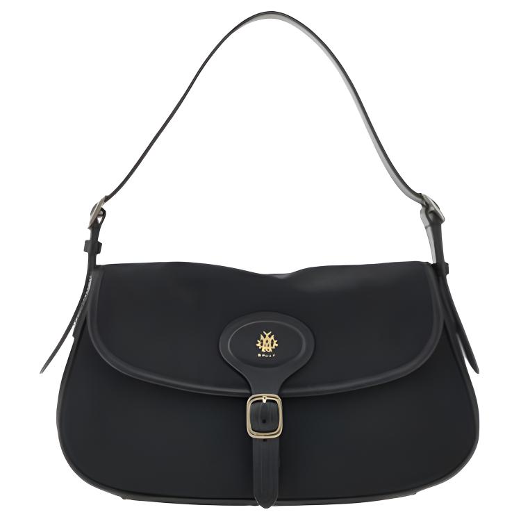 

BALLY Золотая металлическая аксессуарная сумка женская черная