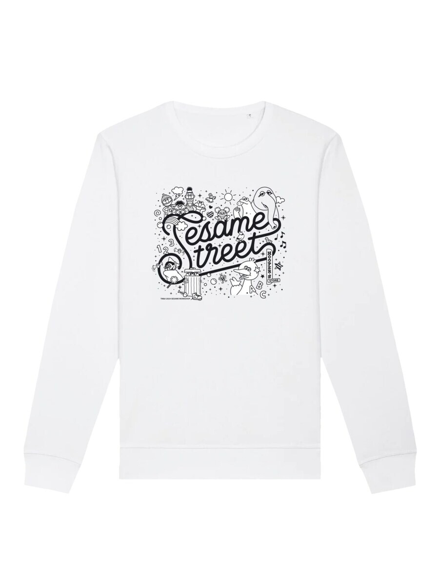 

Свитер F4NT4STIC Sweatshirt Sesamstraße Collage Black & White, белый